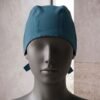 KR Azul Marino Gorrito Quirúrgico Etiqueta de Cuero – Caballero