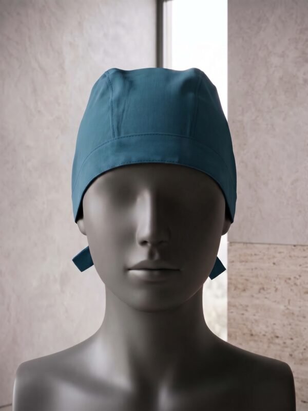KR Azul Marino Gorrito Quirúrgico Etiqueta de Cuero – Caballero